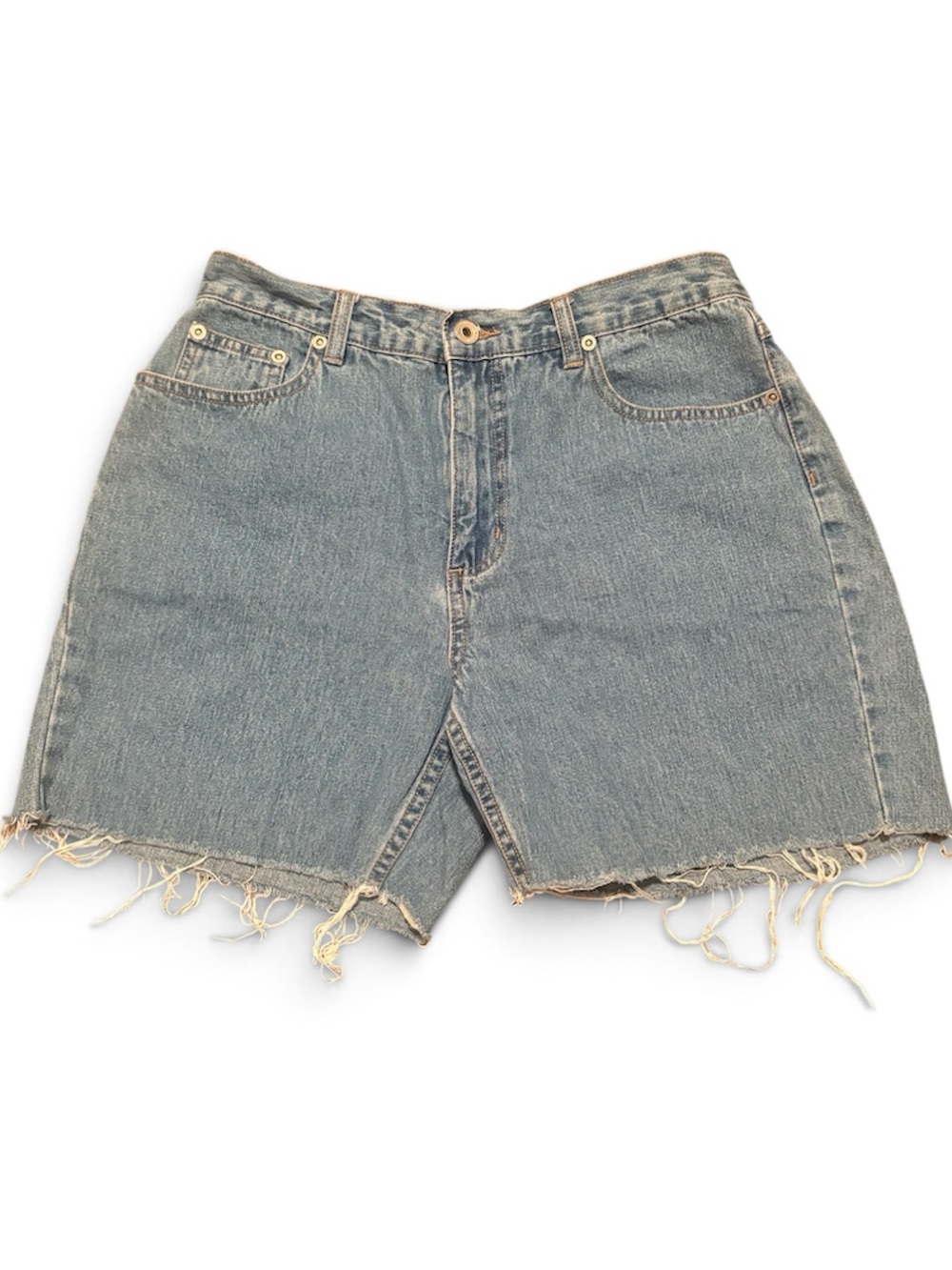 Vintage Northern Reflections High-Rise Distressed Denim Shorts - Light Blue